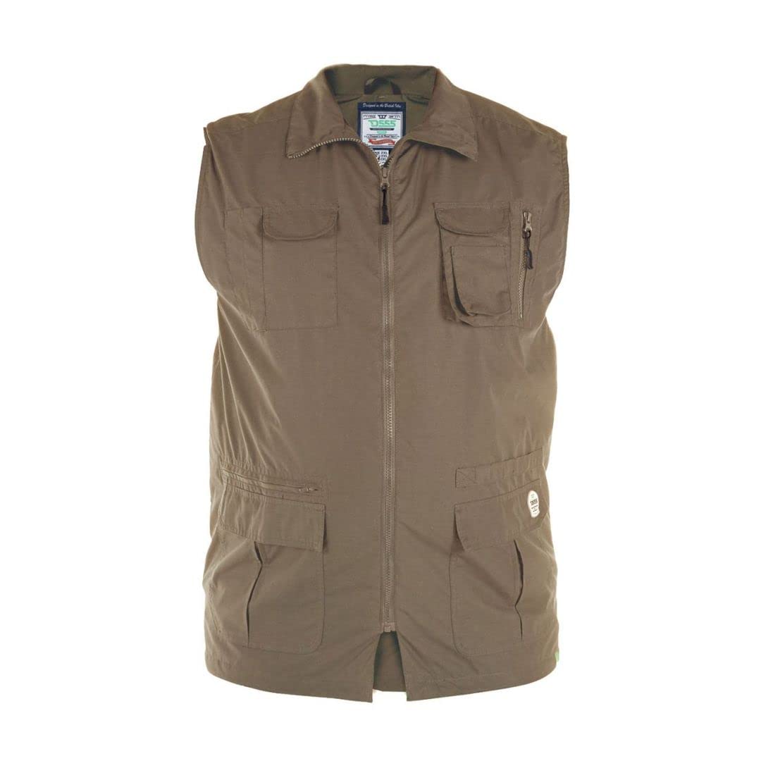 D555 Men's Walnut Duke London Adults Gilet Waistcoat Fishing Vest Jacket Multi Pockets 8XL
