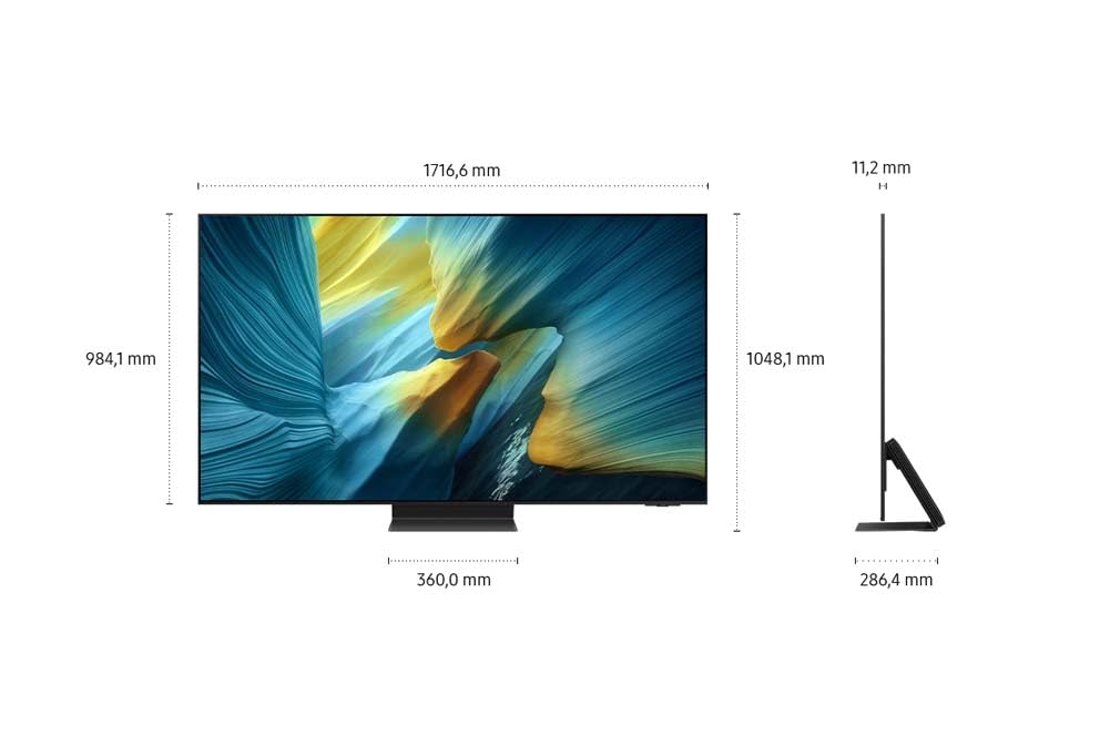 Samsung OLED S95F 77 Zoll (195 cm) 4K Fernseher, Antireflexion, NQ4 AI Gen3 Prozessor, OLED HDR Pro, Gaming Hub, Motion Xcelerator 165Hz, Upscaling, Dolby Atmos, Smart TV, 2025