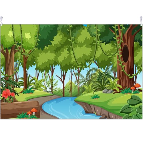 Fondo Fotográfico Jungla Río 6x9ft HunnmingRe miniatura 1