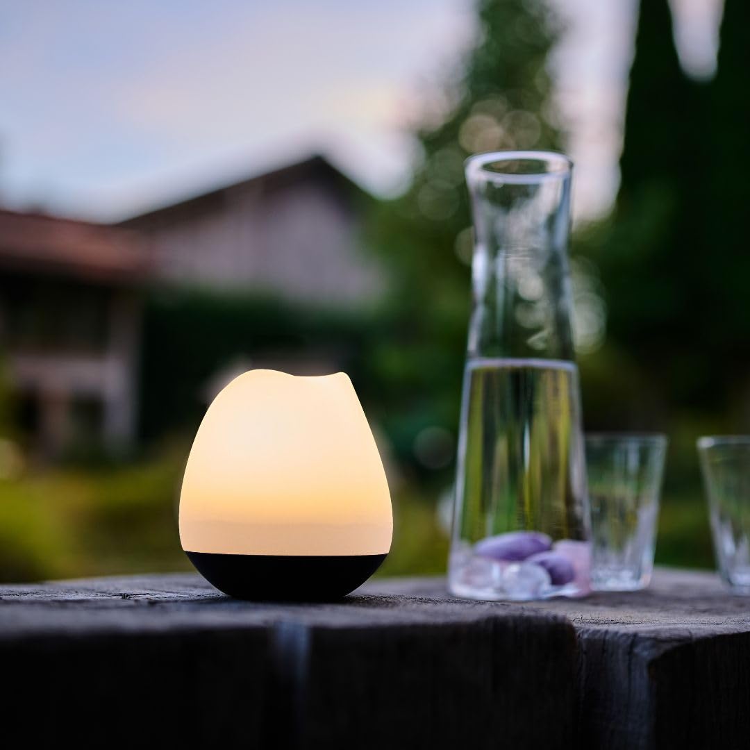 Lumix® Solar Flowers 1x Solarleuchte für Außen Garten von Krinner innenliegendes Solarpanel, IP44, Auto EIN/AUS mit RGB, Auto Change und neutralem LED Licht, Gartenleuchte Rosy 1 Stück