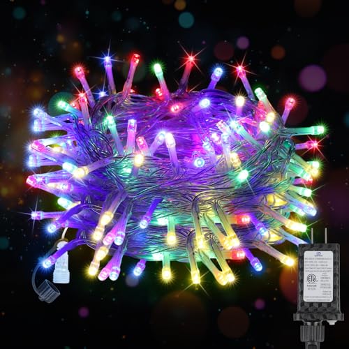 MGYIF 100FT 300LED Christmas Lights Plug in,Outdoor Indoor Waterproof Fairy Lights with Timer and 8 Modes,Christmas Tree Lights for Garden Party Wedding Decoration(Multi-Color)