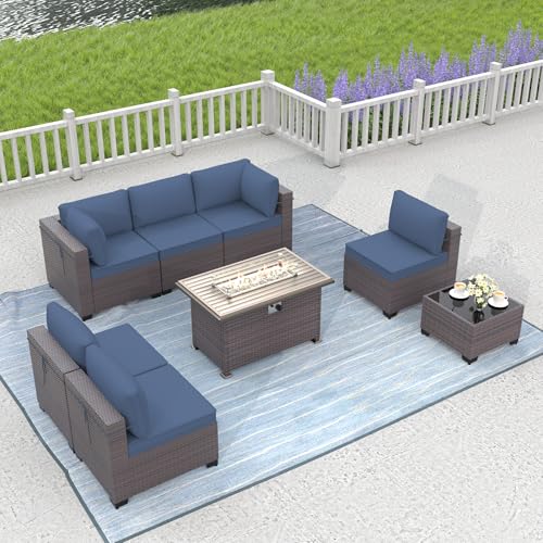 Gotland8pieceoutdoorpatiofurnituresetwithgasfirepittablesectionalsofaw43inpropanefirepit55000btuautoignitionfirepitwglasswindguard Urban Country Home Decor Gotland 8 piece outdoor patio furniture set with gas fire pit table sectional sofa w43in propane fire pit 55000 btu auto ignition firepit wglass wind guard urban country home decor