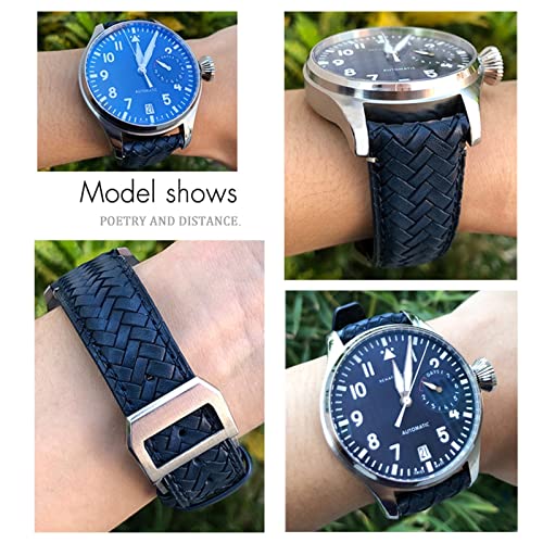 Bracelet de montre en cuir 20mm 21mm 22mm pour pilote portugais IWC MARK18
