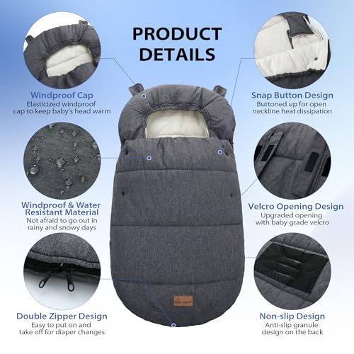 Amo Nenes AMO10103380080081 Universal Footmuff For Stroller, Baby Bunting Bags thumb #4