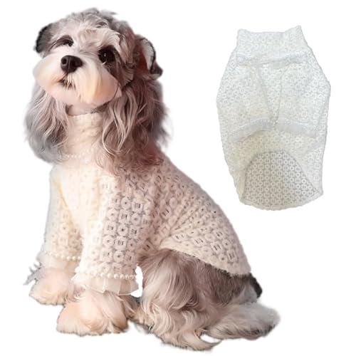 タートルネックの犬 セーター 犬 服 冬 暖かいペット服 防寒着 秋と冬の犬服 セーター クリスマスと新年のギフト トイプードル服 シュナウザー服 パール レース 小型犬 おしゃれ犬服 防寒犬服 小型犬 可愛い 犬用アウトドア用 防寒 小型犬 中型犬 散歩