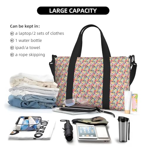 Sac de voyage polyvalent grand format avec impression à la main