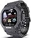 Produktbild Smart Sportuhr, Digitaluhr Outdoor Multifunktions Quadrat Militär Uhr mit IP68 Wasserdicht Bluetooth Schrittzähler Kalorienneutral Schwarz
