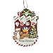Fireplace Mantle with Stockings to Personalize Christmas Ornament (Family of 4) - Calliope Designs - 5.5" tall - Free Customization