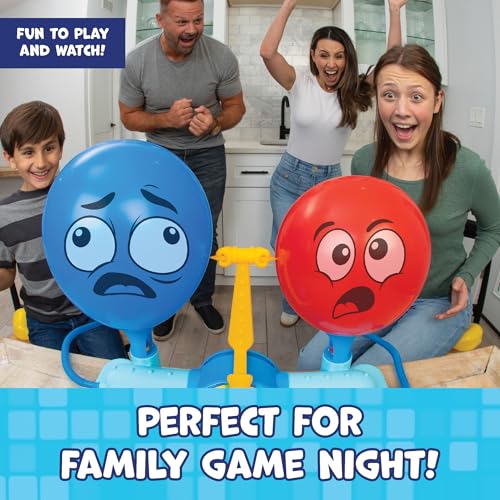 Image of Rump Race Family Game Night - Balloon Popping Battle Board Game - Party Game - The Race is On to Pop Your Opponents Balloon - Bounce Your Balloon Off - Ages 8+