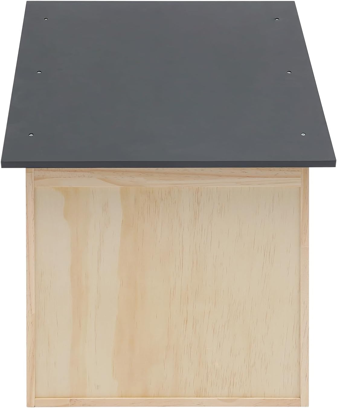 Outdoor Library Box, 16x14.5x22.6inch Wood Literature Exchange Box DIY Little Wood Cabinet with Waterproof Roof and Shelf for Outside Neighborhoods Community and Schools Sharing Books (Sloped Roof)