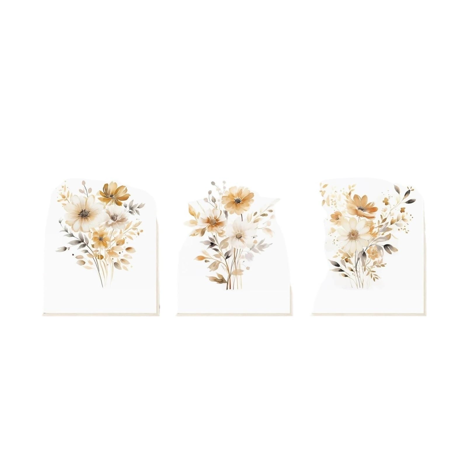 3pcs Watercolor Wildflower Prints Wall Decor Botanical Art Branch Poster