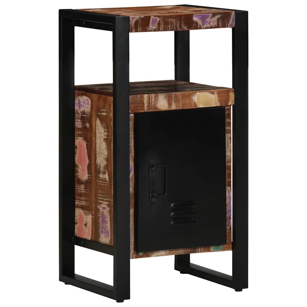vidaXL Armoire de Salle de Bain avec Porte Marron Bois Recyclé Solide