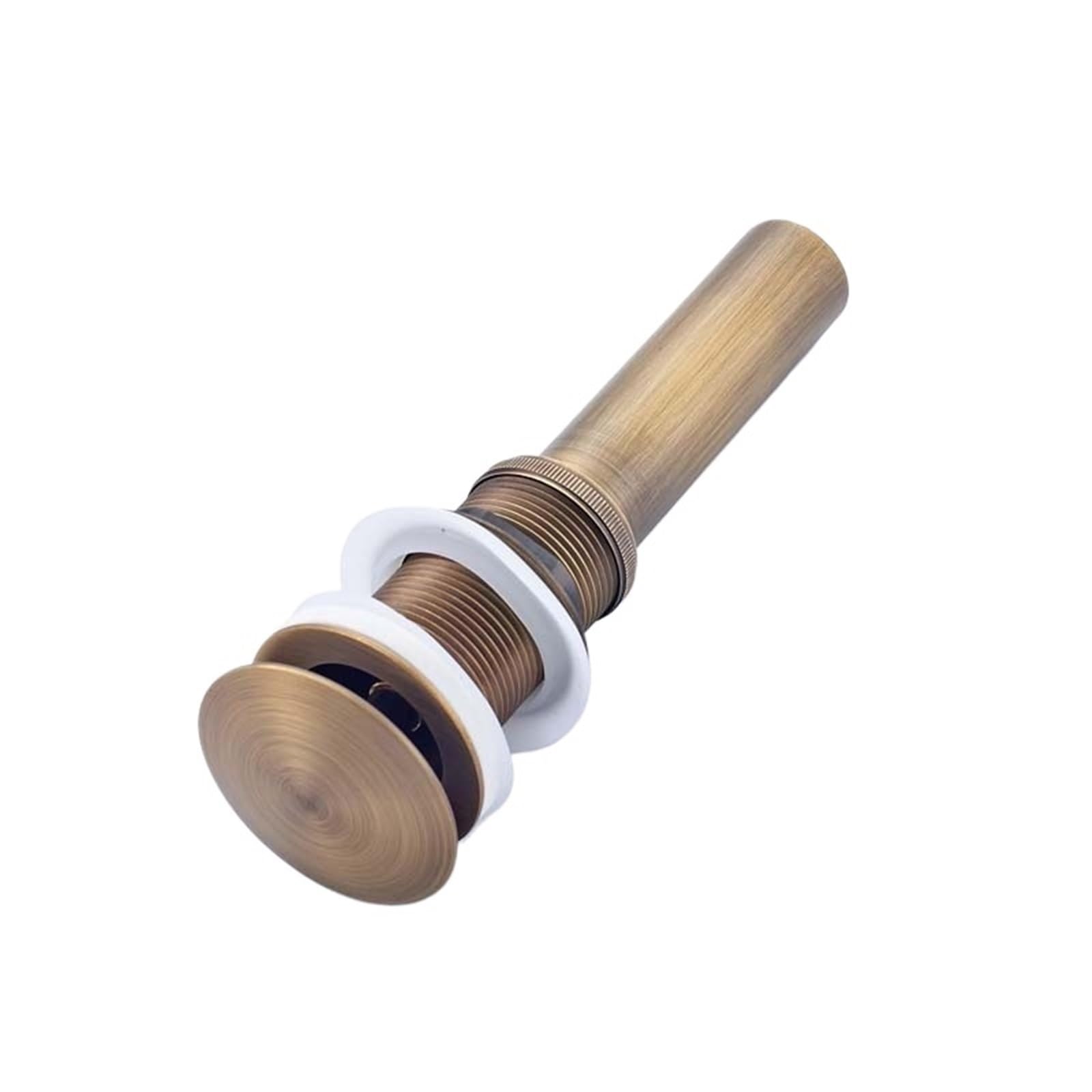 Rtbvghjik Antique Brass A Luxury Bathroom Basin Sink Pop Up Drain Brass With & Without Overflow Vanity Waste Drainer 5-Colors For Choice For Bathroom Sinks(Antique Brass A)