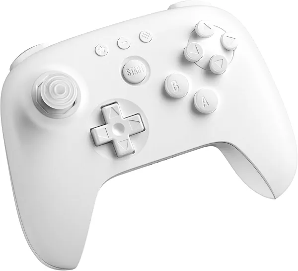 8Bitdo 64 Bluetooth Controller for Analogue 3D, Switch, Switch 2, Windows, and Android (White)