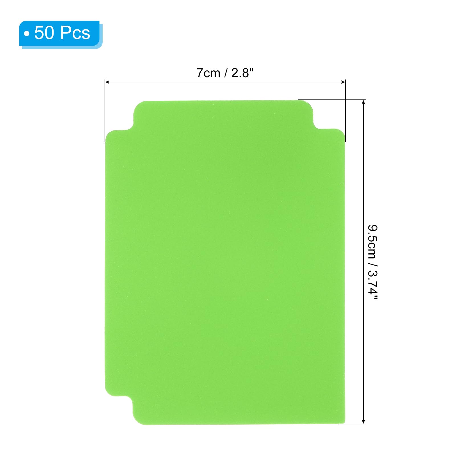 PATIKIL Trading Card Dividers 50 Pack, Green, Polypropylene, 3.7x2.8 inch, Card Dividers - Image 2