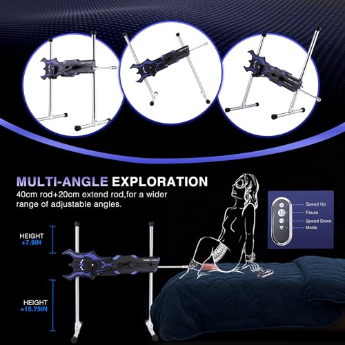 Image of Hismith Aero-Rocker Pro, Premium Sex Machine, 100W App Controlled Remote Thrusting Dildo Love Machine with KlicLok System