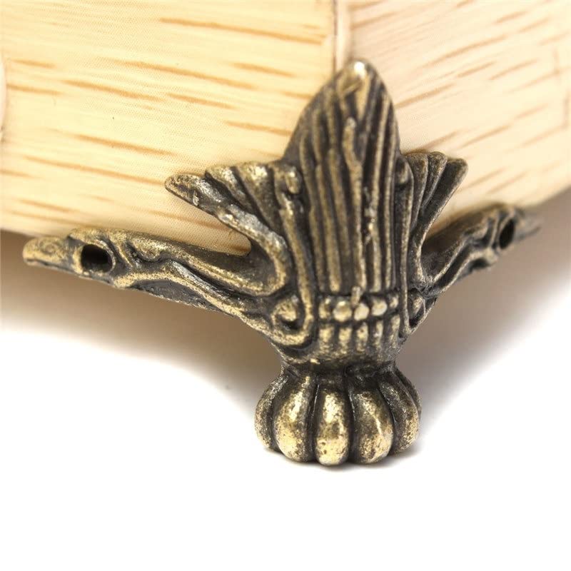 Triángulo ratán tallado soporte decorativo de madera 40x30mm para herrajes