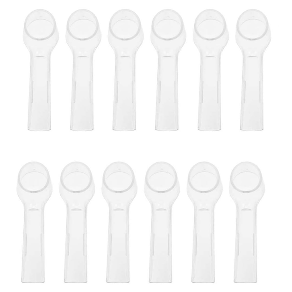 12pcs Round Head Toothbrush Caps Electric Toothbrush Head Covers Protective Dustproof Caps Portable Travel Covers for Outdoor Use