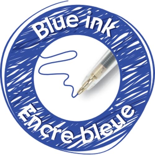 Stylos-bille rétractables BIC M10 pointe fine 0,8 mm encre bleue | Boîte de 50 - 6