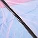 Hammock with Mosquito Net, Camping Hammock, Camping hammocks for Adults, Outdoor Automatic Strut Hanging Parachute Cloth Mosquito, Net AntiRollover Hammock (Light Blue and Pink)