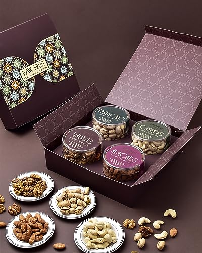 Image of Hyperfoods Rawfruit Rakhi for Brother and Bhabhi Dry Fruit Combo Pack | Bhaiya and Bhabhi Rakhi Set with Mix Dry Fruits Kaju Cashew Badam Almond Pista Akhrot Walnut 850g