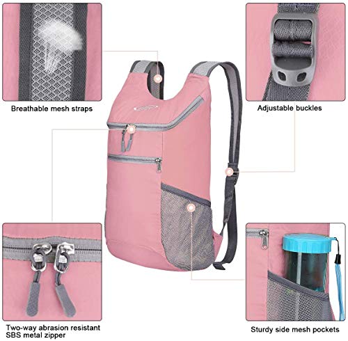 Image of G4Free Lightweight Packable Hiking Backpack for Men Women Small Hiking Daypacks Foldable Shoulder Pack Casual Outdoor Bag 11L