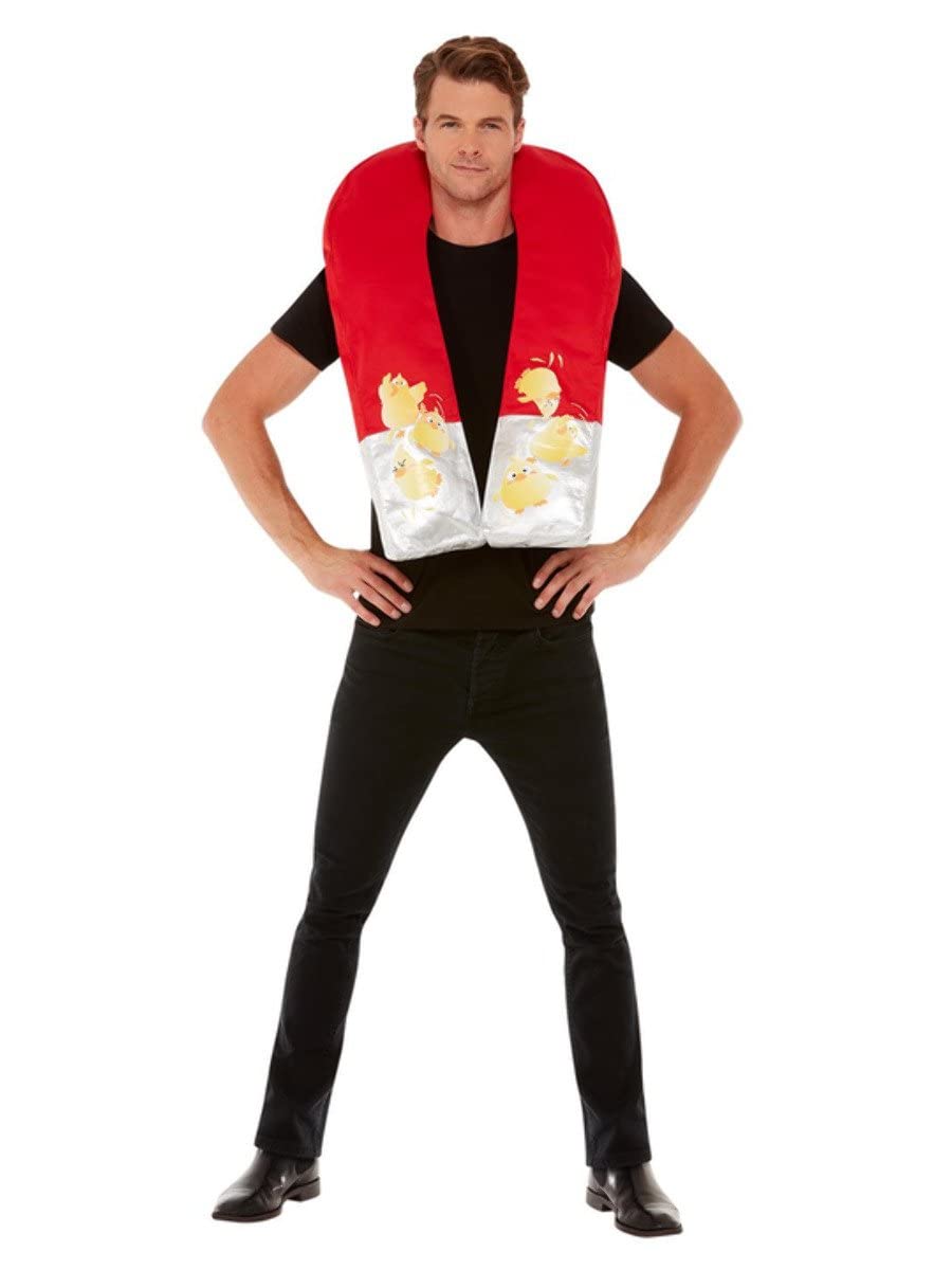 Smiffys Chick Magnet Costume, Red, Funny Fancy Dress, Comedy Dress Up Costumes