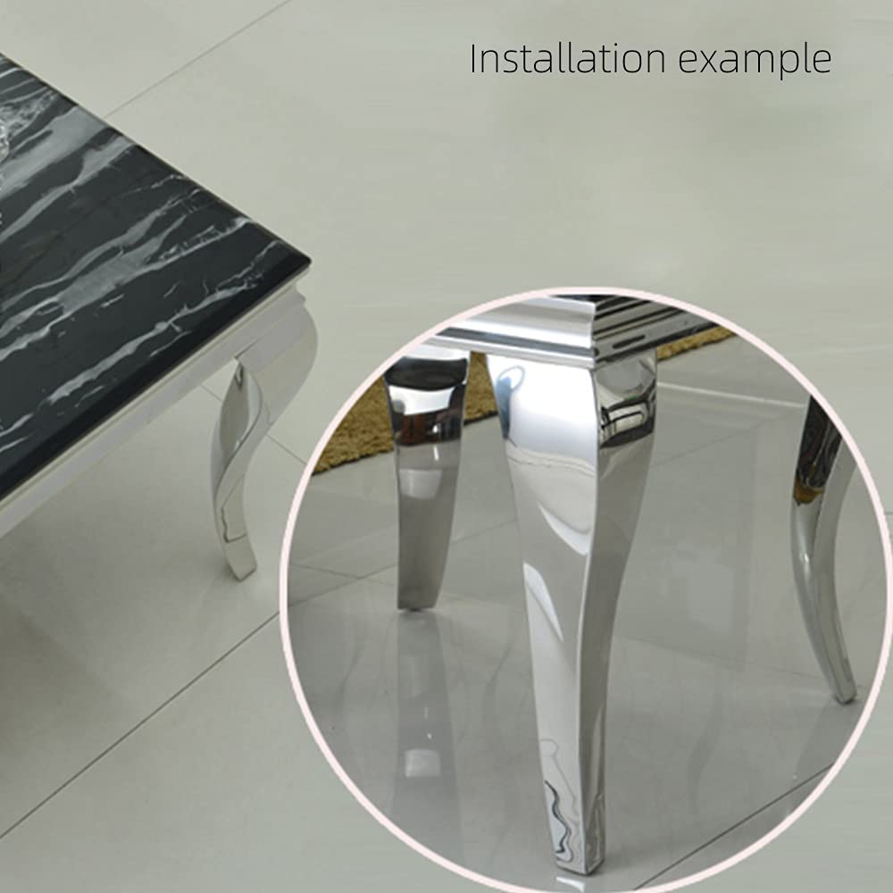Ławka do nóg mebli sofa stolik kawowy metalowa noga europejski styl jasna stal nierdzewna szafka TV nóżki podtrzymujące wilgoć i korozję akcesoria śruba antypoślizgowa podkładka pod nogi (35/40) cm