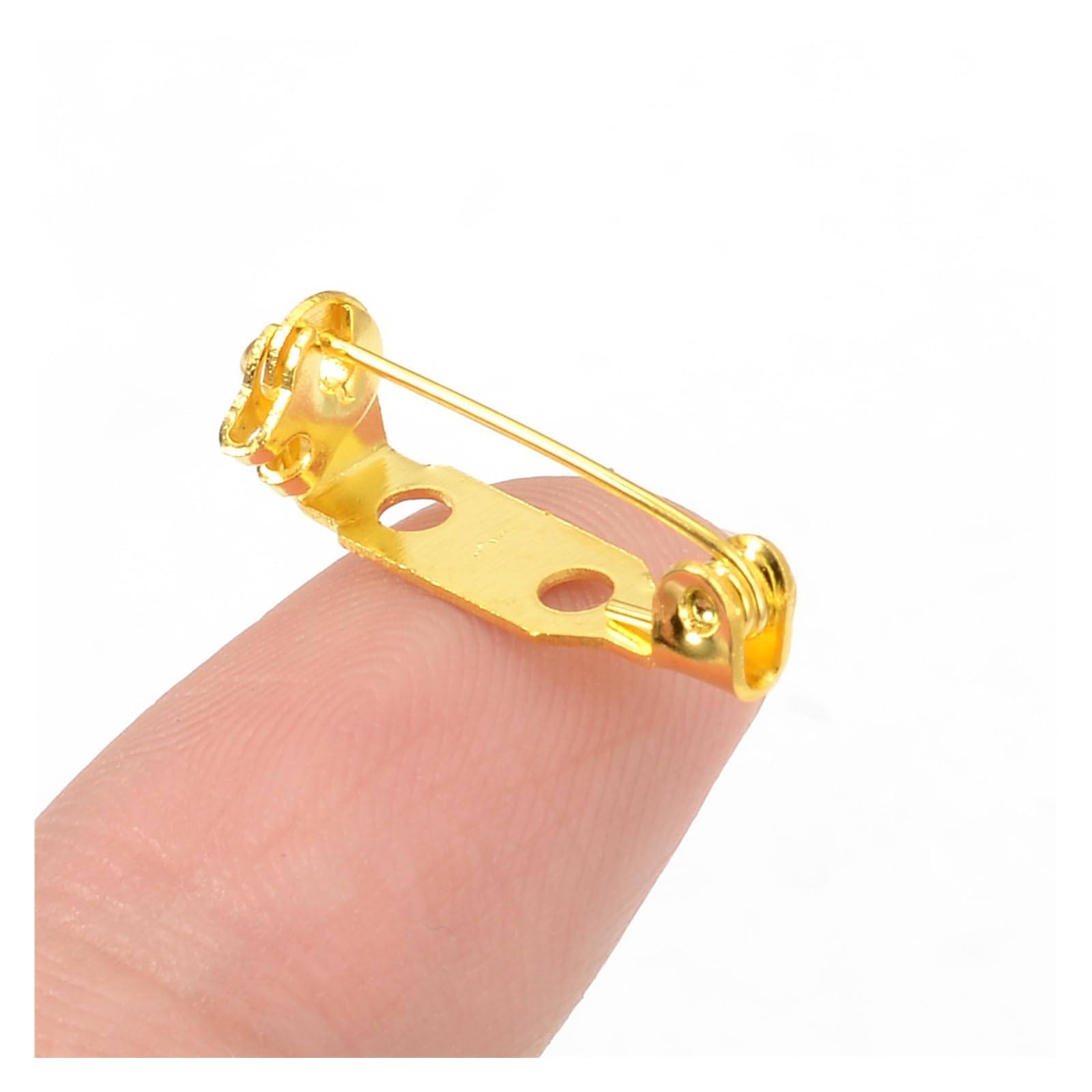 Spille vuote da 20 Pezzi for la creazione di Gioielli Fai-da-Te | Perni con base a clip in metallo con retro piatto e blocco sicuro for forniture artigianali
