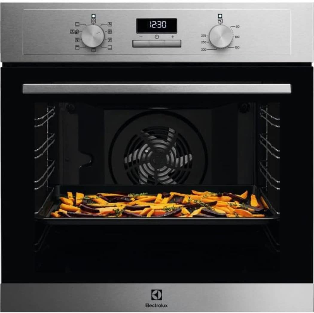 Electrolux EOM3H00X Forno Multifunzione AirFry, Multiotto, Funzione Pizza, Capienza 72 L, Argento (Silver), 56.8 x 59.4 x 58.9 cm [Classe di efficienza energetica A]