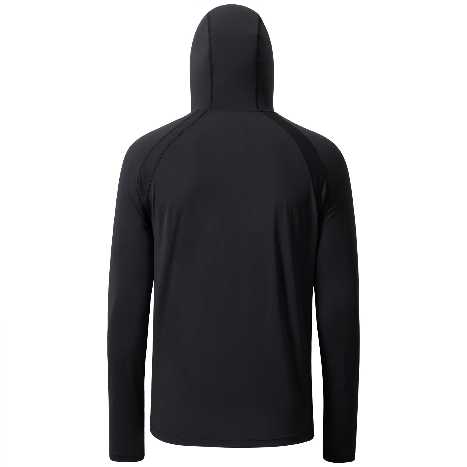 Mens UPF 50 Hoodie Shirt with Mask Long Sleeve Permanent UV Sun Protection Neck Gaiter Performance T for Outdoor product thumbnail 7