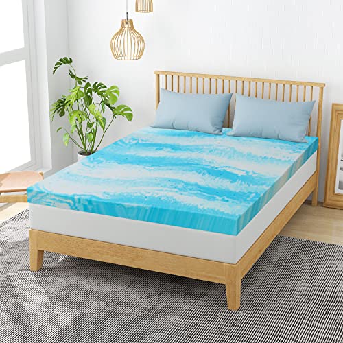 Mattress Topper, Twin Xl 4 Inch Memory Foam Bed Toppers With Cooling Gel #TOP6