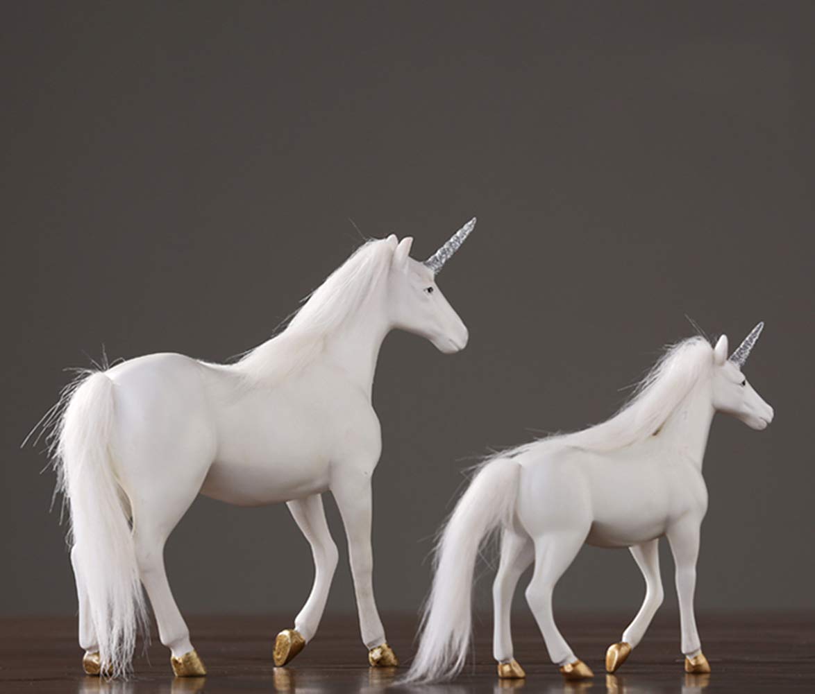 Amazon.co.jp: ユニコーン彫刻、白いユニコーンユニコーン馬の装飾像