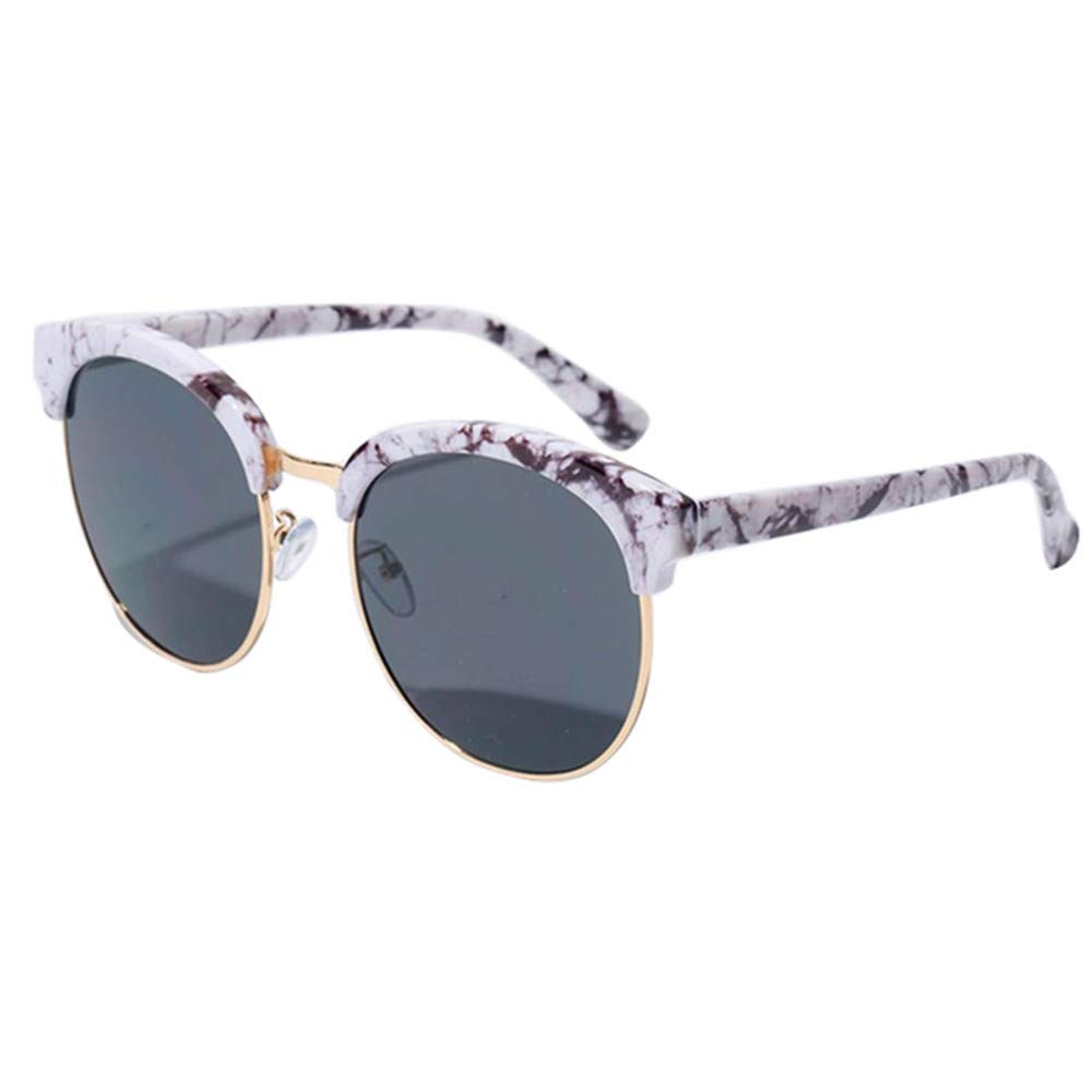 Lenti grigio nero cornice fiore di fao, occhiali da sole da donna grande faccia, germogli di strada, shopping, occhiali da viaggio