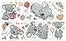 dekodino® Adesivo murale Pastello Koala famiglia di orsi deco