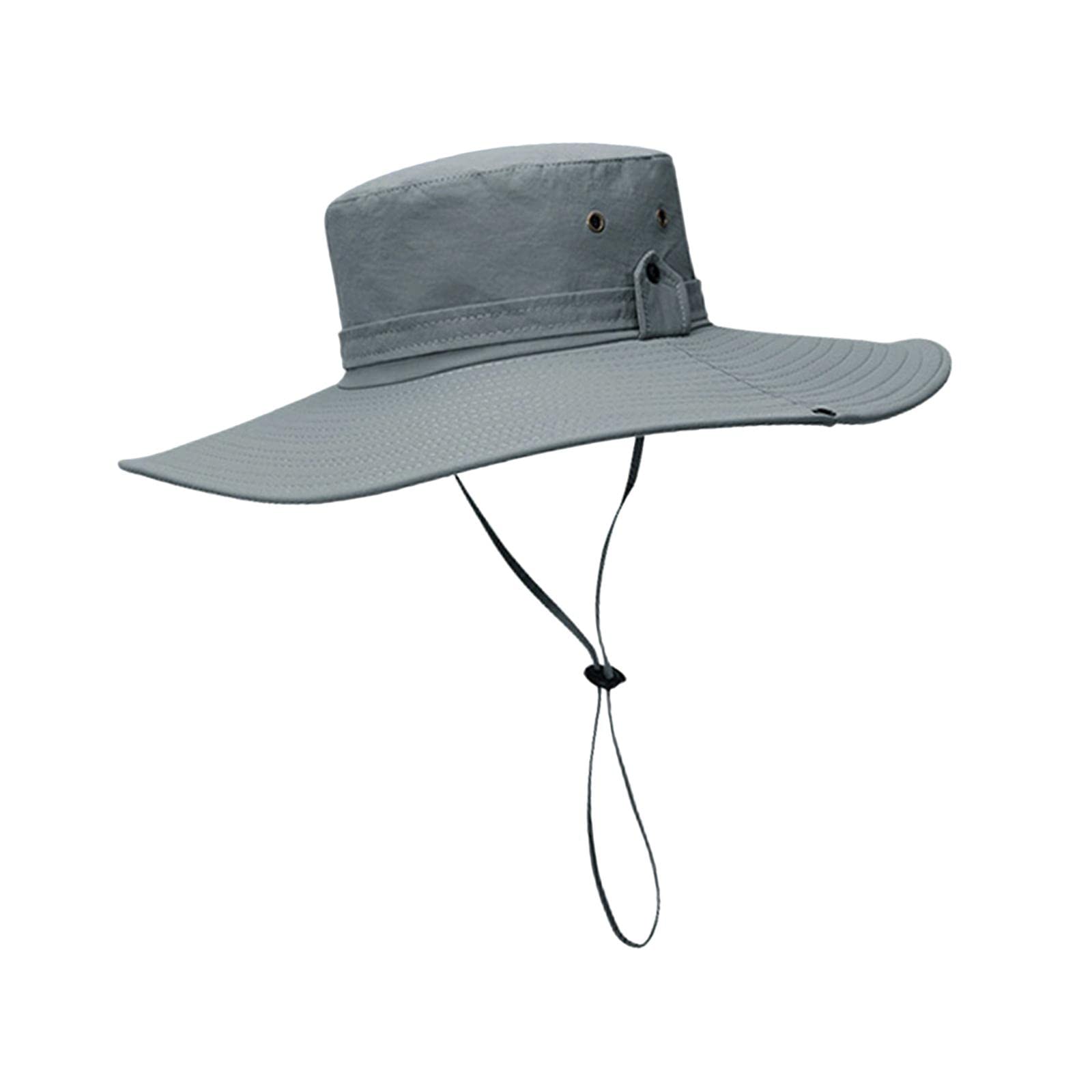 Amagogo Cappello da pescatore larga Visiera Unisex Quick Dry Comodo Leggero Cappellino da pesca estivo da pescatore Cappello da sole per pesca in, Stile a grigio chiaro
