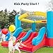 Valwix Indoor Outdoor Inflatable Bounce House with Blower for 3-10 yr Kids, Bouncy Castle w/Double Slide, Large Bounce Area w/Basketball Hoop, 300 LBS Capacity
