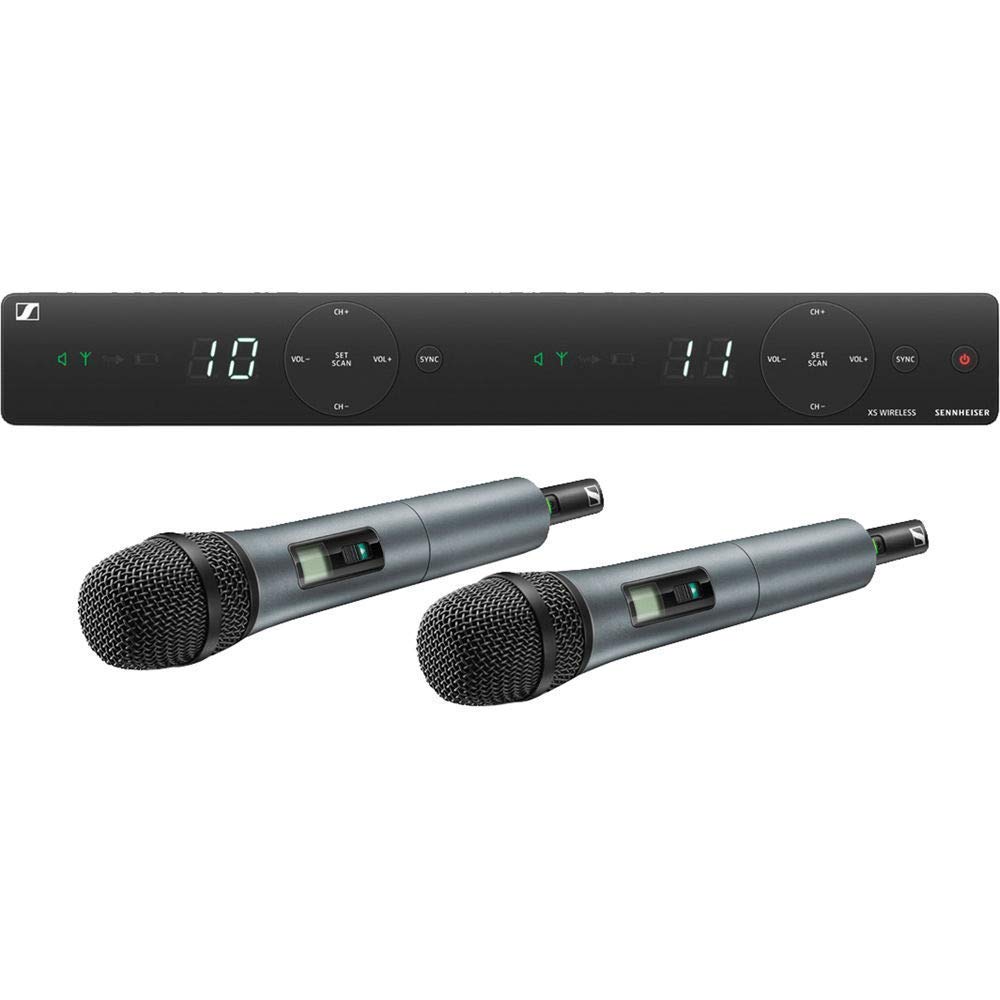 XSW 1-825-DUAL- B Dual Channel Wireless Handheld Microphone System for singers and presenters, cardioid 825 handheld x2