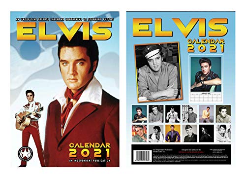 PARA ESTRENAR ELVIS PRESLEY CALENDARIO 2021 WITH ELVIS PRESLEY IMÁN PARA NEVERA