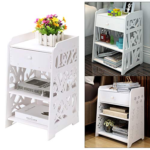 MorNon Mesitas Noche Armario Armario Mesita Noche Organizador Almacenamiento Estantería Estantería Dormitorio Patrón de Pájaro