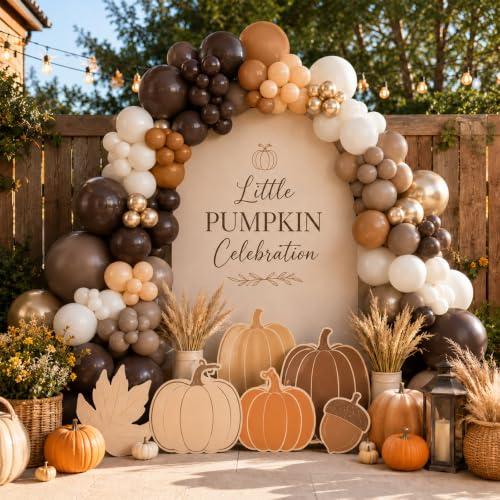 Image of Brown Balloons 12 Inch Dark Light Brown Coffee Tan Beige Gold Latex Balloon | Neutral Chocolate Sand White Balloon, Baby Shower, Bear Theme, Birthday Party Decorations, Western Cowboy Cowgirl Theme, Fall
