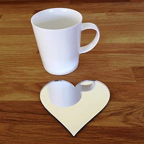 Creations Coasters - Heart Shaped - Mirrored - 8 Set