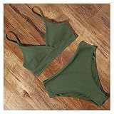 Rjjrr Hohe Taille Bikini Leopard Badeanzug Frauen Bikini Floral Badeanzug Druck High Neck Bikini Push Up Swimwear Schlange Badeanzug (Color : B4420AG, Size : L)