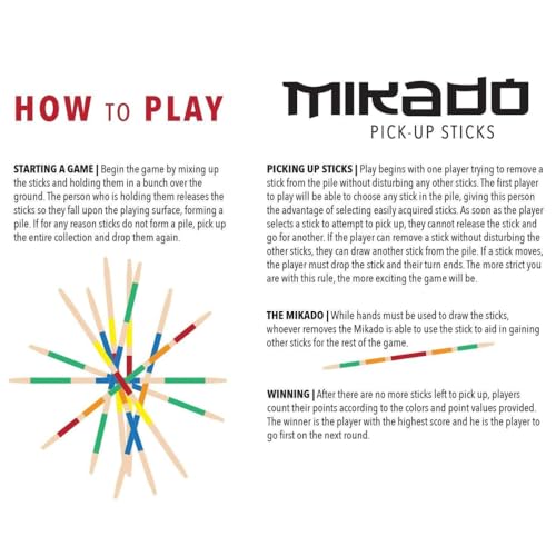 Image of Mikado | Wooden 31 Pick-Up Sticks | Best Return Gift | Fun Family Indoor Board Game for Adults and Kids 5+ Years (Pack of One)