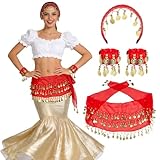 Moiuguli Ceinture Danse Orientale Femme, Ceinture de danse orientale avec...