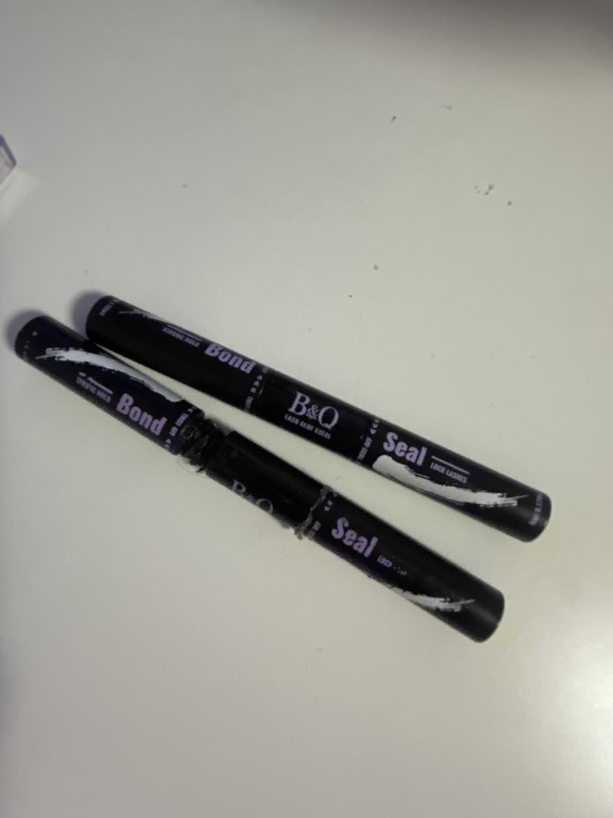 B&Qaugen Lash Bond and Seal Waterproof 10ML Eyelash Bond and Seal Lash Glue for Lash Clusters 72 Hours Black Lash Glue and Bond Super Strong Lash Extension Bond and Seal Long Lasting (NewST-HEI New)