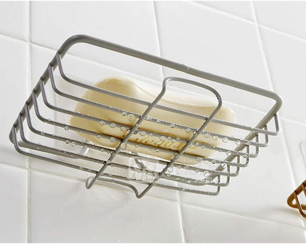 Jabonera de Viaje, jabonera de Metal montada en la Pared con Gancho, jabonera de Drenaje para baño, jabonera autoadhesiva Fuerte, jabonera para baño