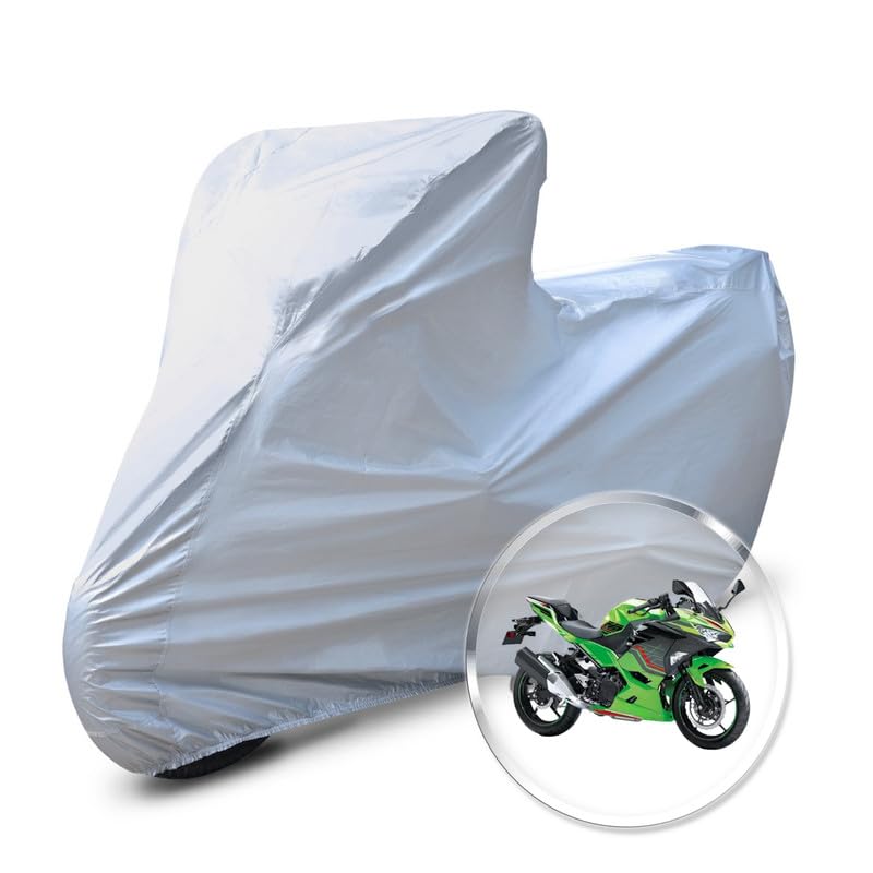 Image of Neodrift 'CrystalMax' Bike Cover for Kawasaki Ninja 400 (All-Weather Motorcycle Protection, Water & UV Resistant, Dustproof, Windproof).