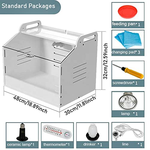 Kit de iniciación de pollitos con parrilla ventilada y lámpara de calor para una cría segura y cálida de aves de corral