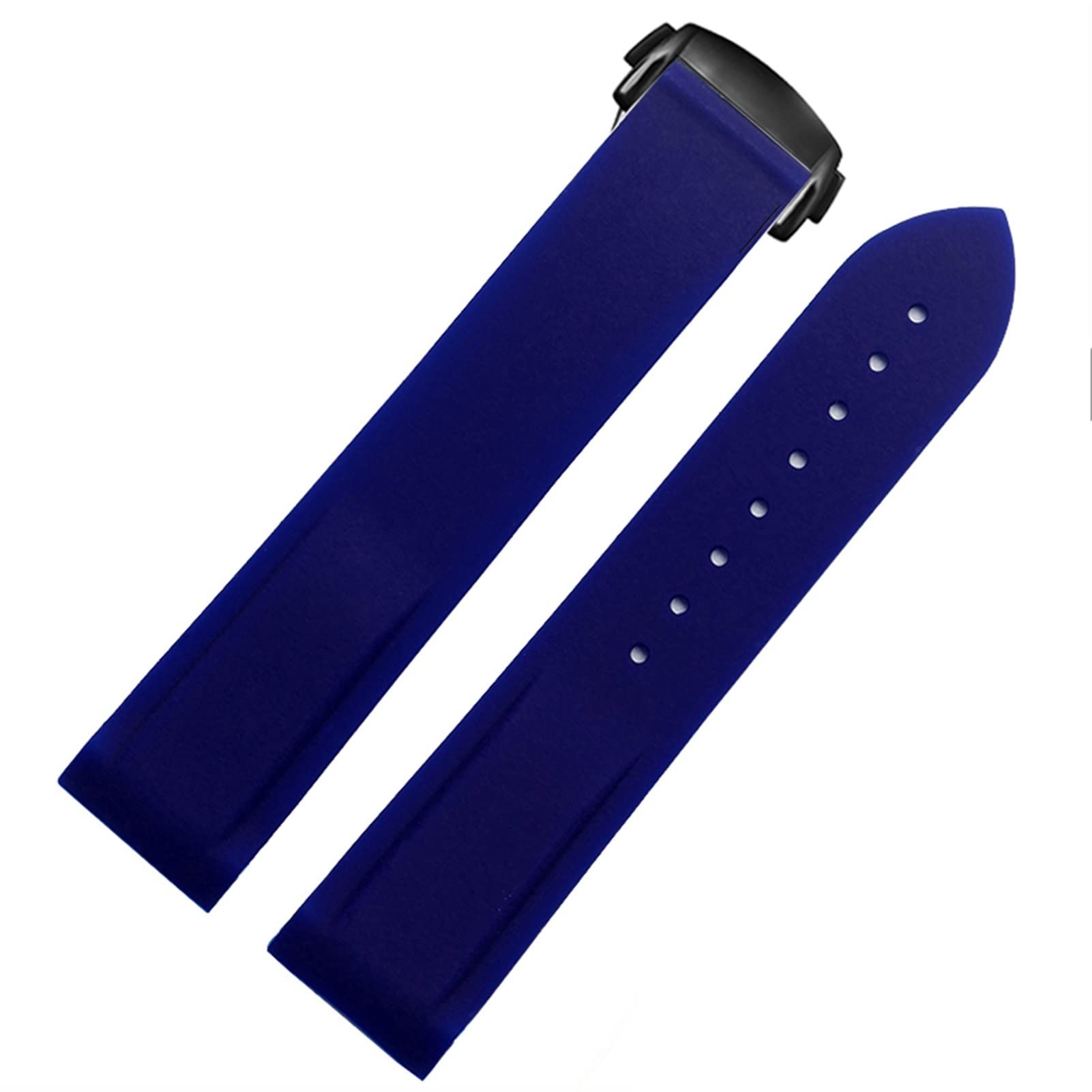 Bracelet de montre silicone étanche caoutchouc 22mm Omega Comas Strap - 7